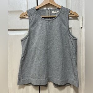 Madewell Women L Grey Cotton Top